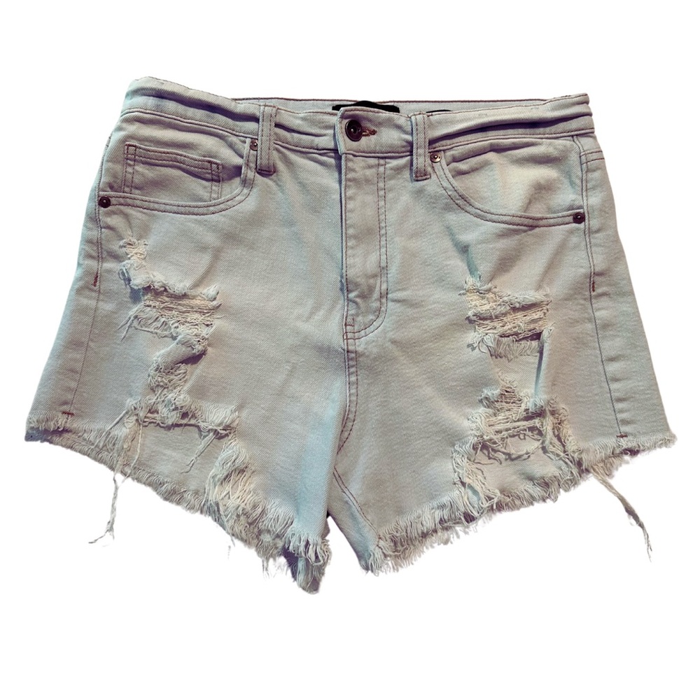 Kendall & Kylie Light Distressed Jean Shorts